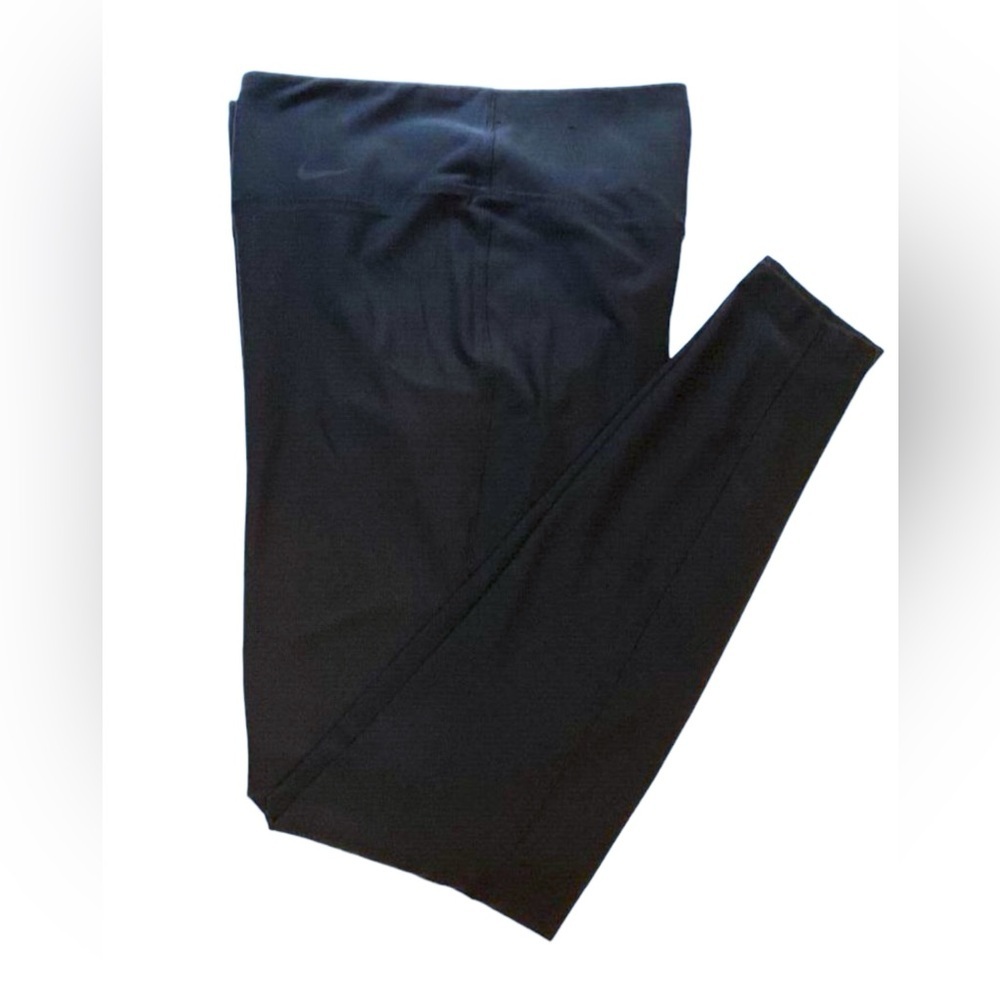 NIKE Women’s SZ M Black Leggings Waist Pockets 88% Recycled Material